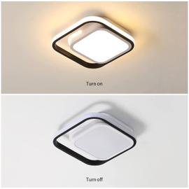 Plafonnier LED avec Détecteur de Mouvement, Lumière de Plafond Design Carré  Simple Acrylique Blanc, Plafonnier 3000K