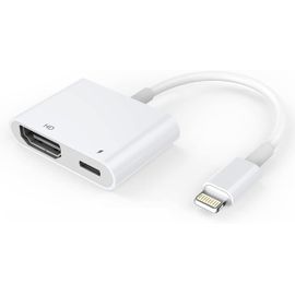 Adaptateur HDMI, adaptateur HDMI pour IPhone 1080P adaptateur AV numérique Lightning, écran de synchronisation HDMI connecteur HDMI pour IPhone et IPa
