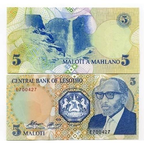 Billet De Collection Lesotho Pk N° 10 - 5 Maloti