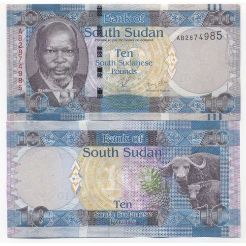 Billets Collection Soudan Du Sud Pk N° 7 - 10 Pounds