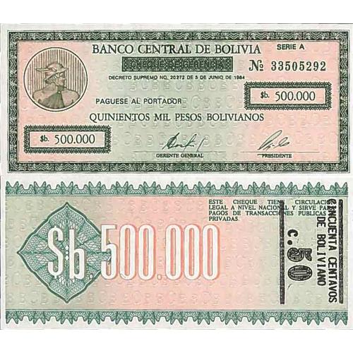 Billet De Banque Collection Bolivie - Pk N° 198 - 500 000 Bolivianos