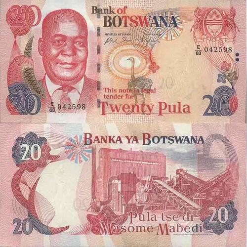 Billet De Banque Collection Botswana - Pk N° 27 - 20 Pula