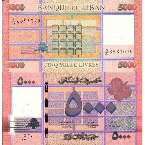 Billet De Banque Collection Liban - Pk N° 91 - 5000 Livres