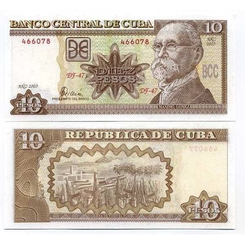 Billets Banque Cuba Pk N° 117 - 10 Pesos