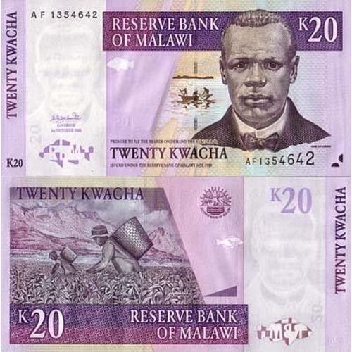 Billet De Banque Malawi Pk N° 44 - 20 Kwacha