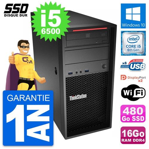PC Tour Lenovo ThinkStation P320 Core i5-6500 RAM 16Go SSD 480Go Windows 10 Wifi