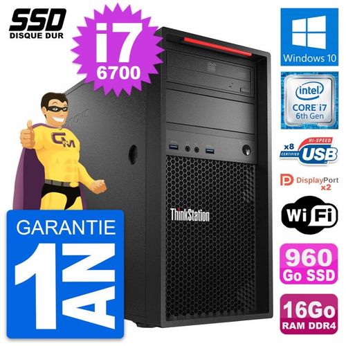 PC Tour Lenovo ThinkStation P320 Core i7-6700 RAM 16Go SSD 960Go Windows 10 Wifi