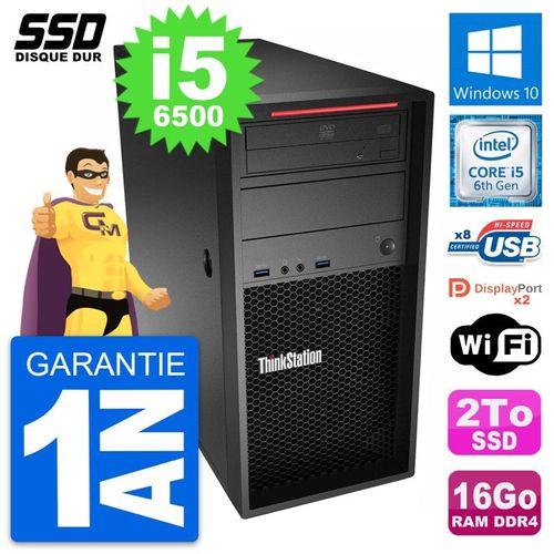 PC Tour Lenovo ThinkStation P310 Intel i5-6500 RAM 16Go SSD 2To Windows 10 Wifi