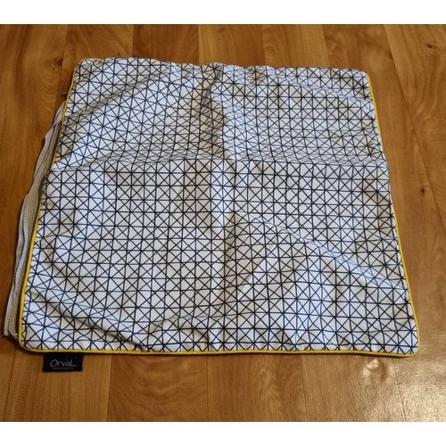 Housse De Coussin 40x40 Blanc Avec Motif Géographique Orval