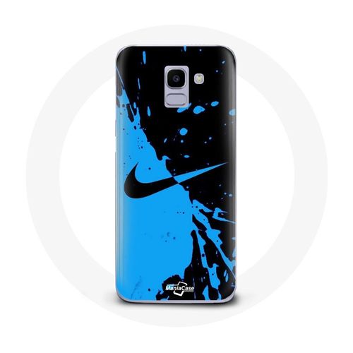 Coque Pour Samsung Galaxy J6 2018 Nike Logo Bleu Et Noir