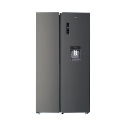 Chiq Réfrigérateur à Deux Portes Refroidi Par Air, Fss559nei42d, 559 Litres, Avec La Technologie Smart Inverter, En Acier Noir, Et Compact Pour Une Installation Facile