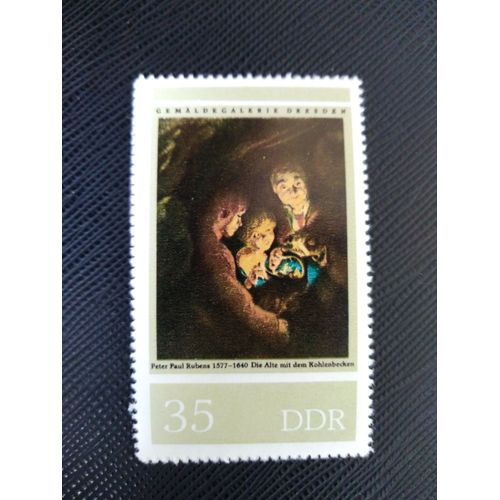 Timbre Allemagne / Rda Yt 1909 La Vieille Femme Au Brasero 1977 ( 140306 )