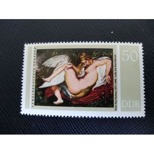 Timbre Allemagne / Rda Yt 1910 Léda Avec Le Cygne 1977 ( 140306 )