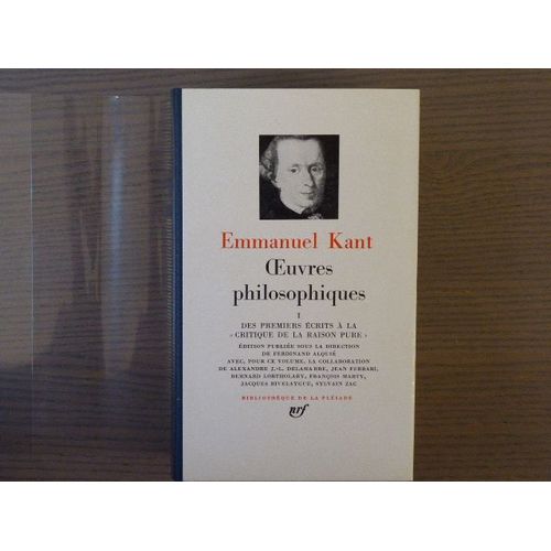 Oeuvres Philosophiques. Tome I. Des Prem