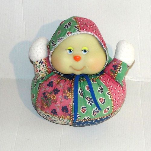 Peluche Toto La Luciole Boule En Tissus Vintage Ajena - Doudou Luciole Veilleuse Visage Semi Souple Phosphorescent Luminescent