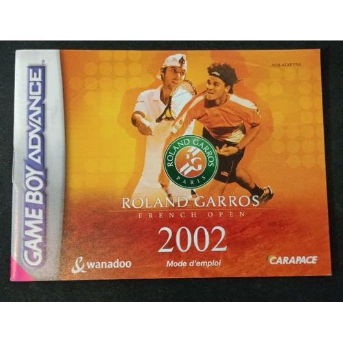 Roland Garros French Open 2002 - Notice Officielle - Game Boy Advance