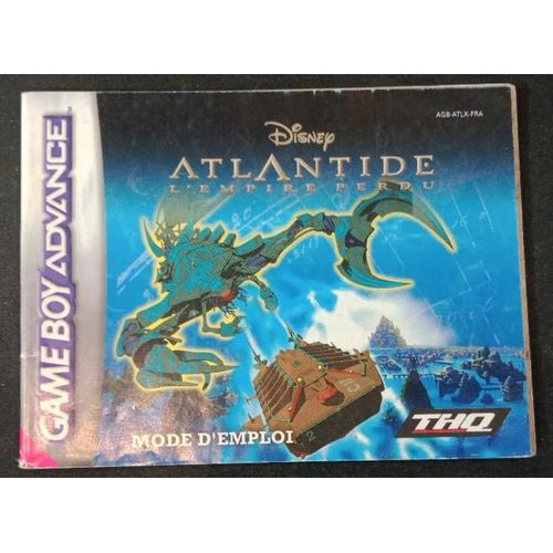 Atlantide L'empire Perdu - Notice Officielle - Game Boy Advance