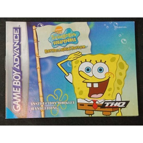 Bob L'eponge Bataille Pour Bikini Bottom - Notice Officielle - Game Boy Advance