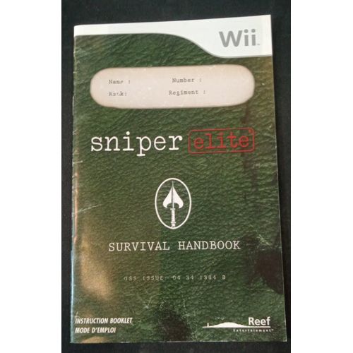 Sniper Elite - Notice Officielle - Nintendo Wii