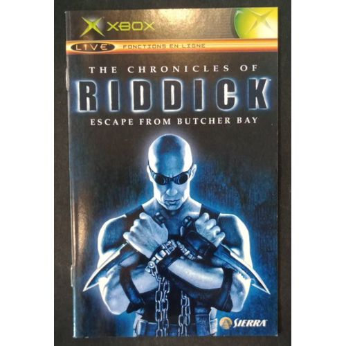 Les Chroniques De Riddick Escape From Butcher Bay - Notice Officielle - Microsoft Xbox