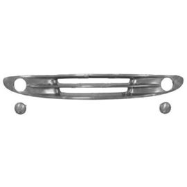 Grille De Calandre Centrale Pour Smart Fortwo Cabrio, 2000-2007, Pare Chocs Avant, Gris Clair, Neuve