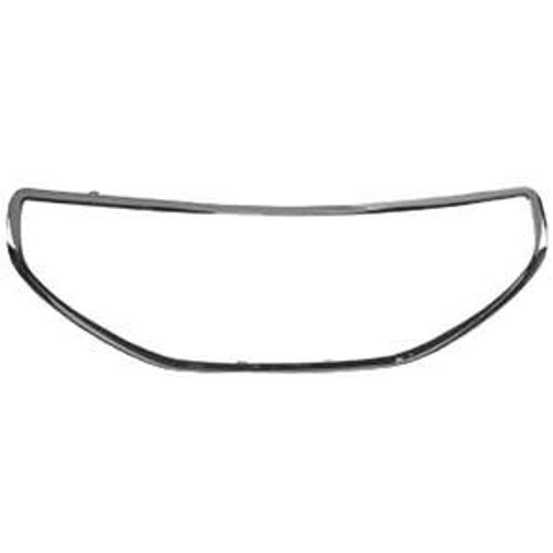 Enjoliveur Grille Calandre Centrale Pour Peugeot 208 Ph.1 2012-2015 Contour Chromé, Pare Chocs Avant