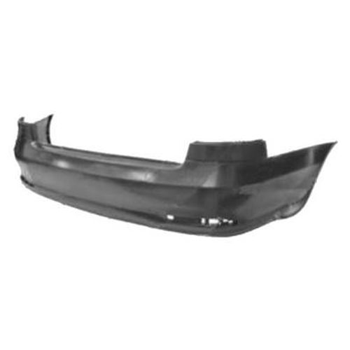 Pare Chocs Arrière Pour Skoda Octavia Ii Ph. 2 2009-2013, Noir Lisse, Double Échappement À Gauche