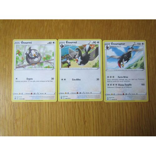 Etourmi 117/172 + Etourvol 118/172 + Etouraptor 119/172 - Stars Etincelantes