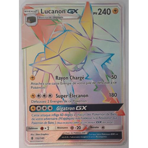 Carte Pokémon Lucanon Gx Full Art 152/145