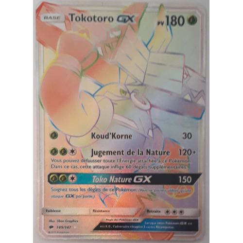 Carte Pokémon Tokotoro Gx Full Art 149/147