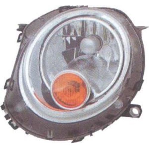 Phare Optique Avant Gauche Pour Mini R56/R57 De 2011 À 2014, One/Cooper, H4, Orange, Neuf