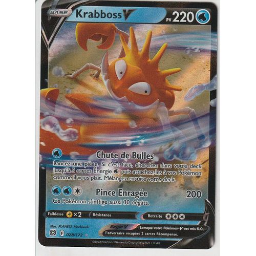 Carte Pokemon - Krabboss V - 028/172 - Ultra-Rare - Épée Et Bouclier 9 - Stars Etincelantes - Eb9 -Vf