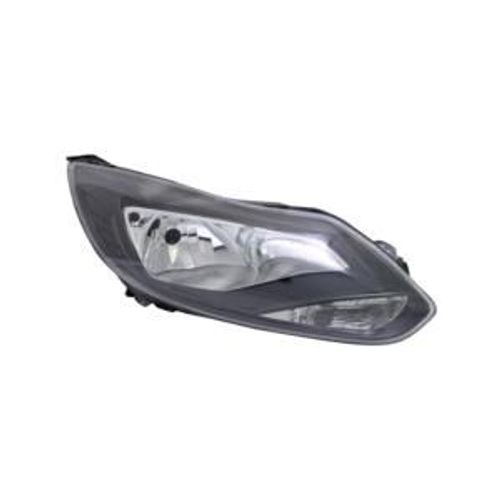 Phare Optique Avant Droit Pour Ford Focus Iii Phase 1, 2011-2014, H7+H1, Fond Noir, Neuf