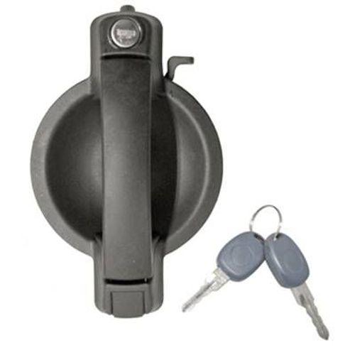 Poignée De Porte Avant Droite Pour Fiat Doblo I Ph. 2 2006-2010, Extérieure, Noir, Trou Barillet