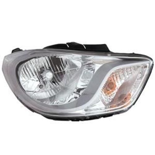 Phare Optique Avant Droit H4 Pour Hyundai I10, 2010-2012, Corps Chromé, Neuf