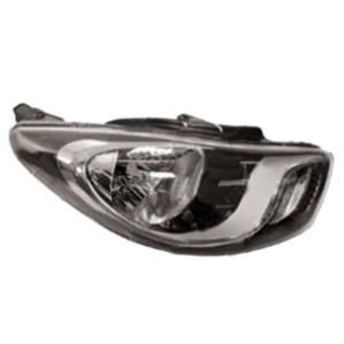 Phare Optique Avant Droit H4 Pour Hyundai I10, 2010-2012, Corps Noir, Neuf