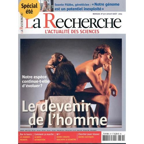 La Recherche N° 377 : Le Devenir De L'homme