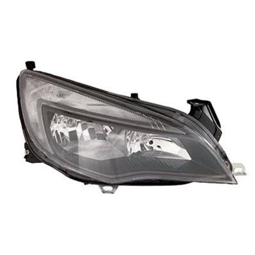 Phare Optique Avant Droit Pour Opel Astra J 2012-2016, H7+H7, Corps Noir
