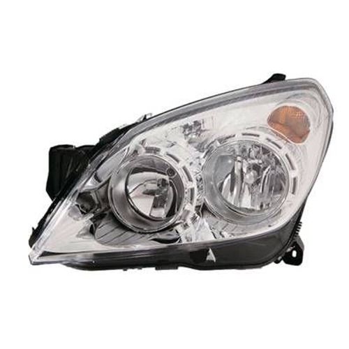 Phare Optique Avant Gauche Pour Opel Astra H 2007-2009, H7+H1, Corps Chrome, Neuf