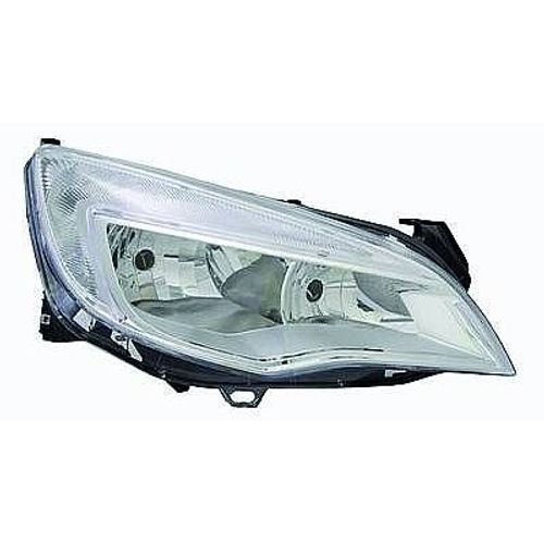 Phare Optique Avant Droit Pour Opel Astra J 2010-2012, H7+H7, Électrique, Corps Chrome