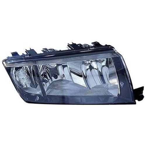 Phare Optique Avant Droit Pour Skoda Fabia I Ph. 2 2004-2007, H7+H3, Corps Noir, Mod. Junior, Neuf