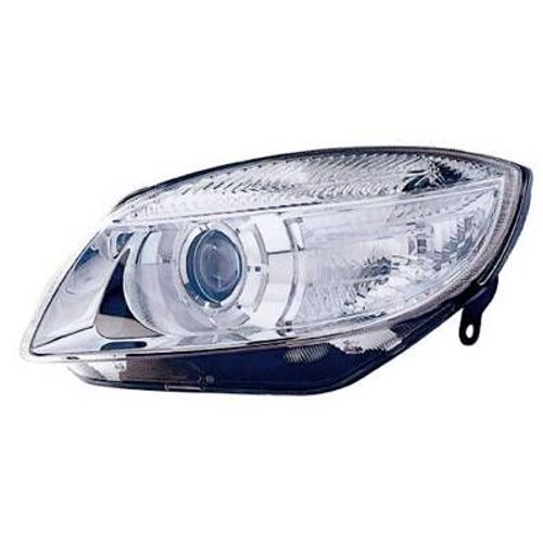 Phare Optique Avant Gauche Pour Skoda Fabia Ii Ph. 1 2007-2010, H7, Feu Lenticulaire, Neuf