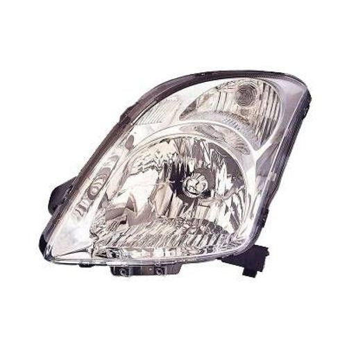 Phare Optique Avant Gauche Pour Suzuki Swift, 2005-2010, H4, Corps Chromé, Neuf