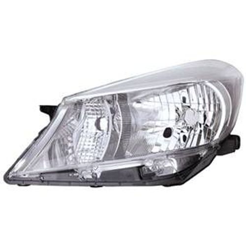 Phare Optique Avant Gauche Pour Toyota Yaris Iii Phase 1, 2011-2014, H4, Fond Chromé, Contour Gris, Neuf