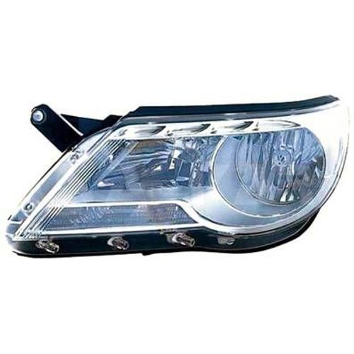 Phare Optique Avant Gauche Pour Volkswagen Tiguan I Ph. 1 2007-2009, H7+H7, Neuf