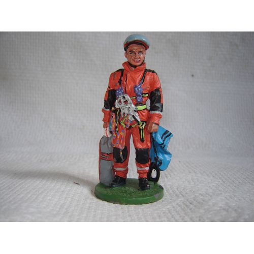 Les Heros Du Feu N° 68 Pompier Cobra : Le Pompier Allemand Tenue D'intervention En Hauteur 2003