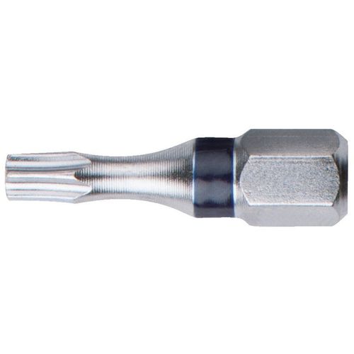 Boite de 5 embouts de vissage à code couleur TORSIONpower®, L. 25 mm - 1/4'' - TORX® percé, T10