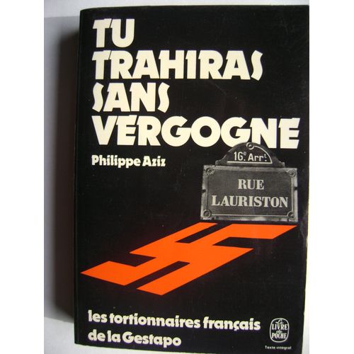 Tu Trahiras Sans Vergogne