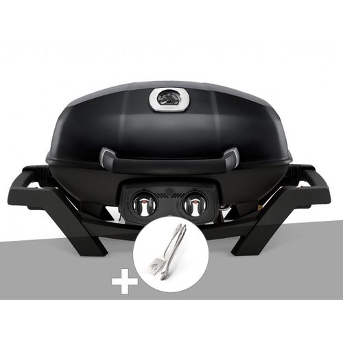 Barbecue à gaz Napoléon Travel Q PRO 285 noir + Ensemble 2 ustensiles