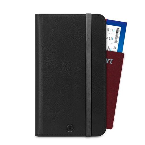 Celly Duomo Passport Portefeuille Noir Simili-cuir